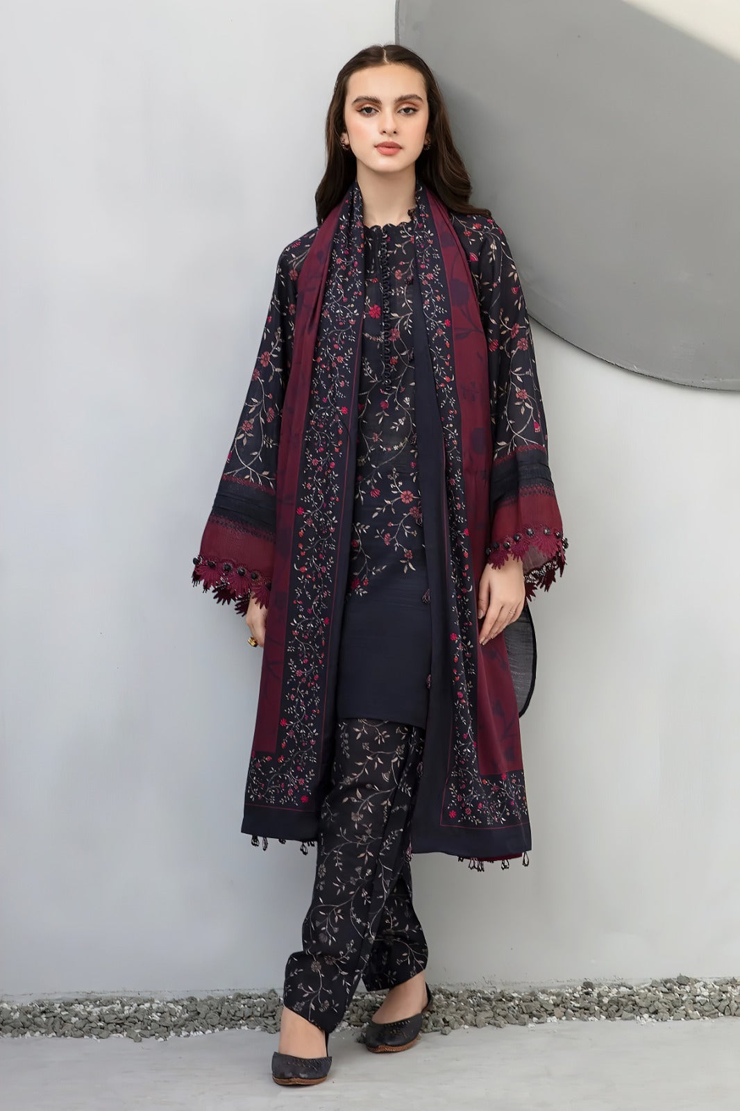 3PC Digital Printed Lawn Unstitched Suit BB020